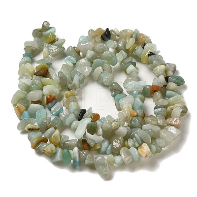 Natural Flower Amazonite Chips Beads Strands X-G-M205-12-01-1