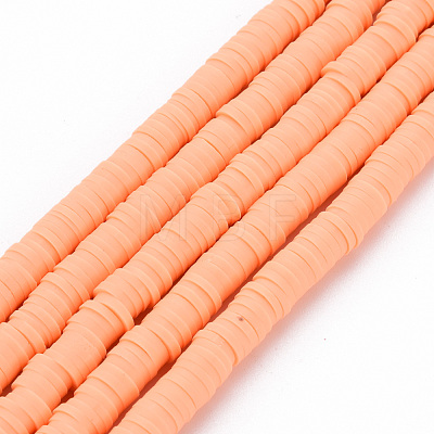 Handmade Polymer Clay Bead Strands CLAY-T002-6mm-46-1