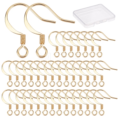 100Pcs Brass Earring Hooks KK-CN0001-79-1