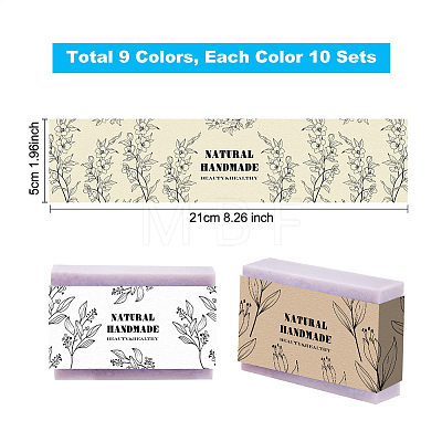 90Pcs 9 Styles Soap Paper Tag DIY-WH0399-69-020-1