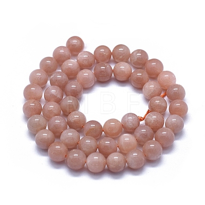 Natural Orange Sunstone Beads Strands G-D0013-76B-1