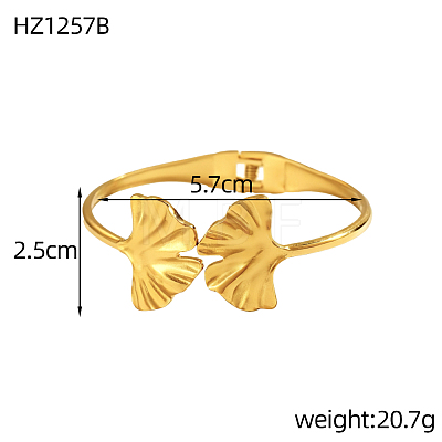 304 Stainless Steel Cuff Bangles STAS-OY009-16G-1