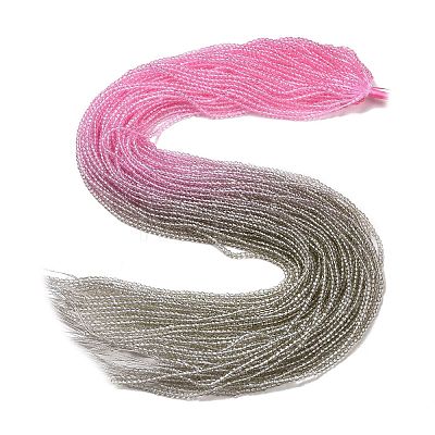 Transparent Gradient Color Glass Beads Strands GLAA-G101-2mm-14-1