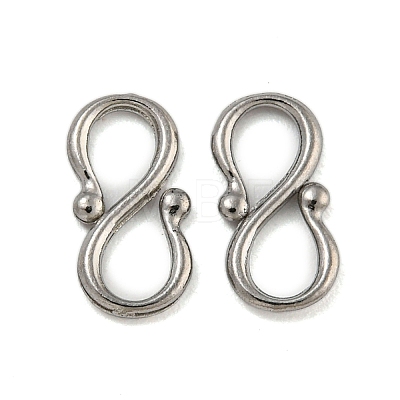 Non-Tarnish 304 Stainless Steel S-Hook Clasps STAS-U007-20A-P-1