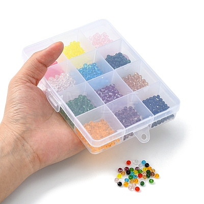960Pcs 12 Colors Glass Beads GLAA-YW0001-52-1