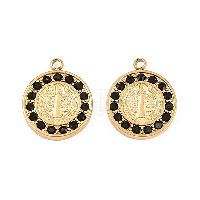 304 Stainless Steel Rhinestone Pendants STAS-Z202-05G-03-1