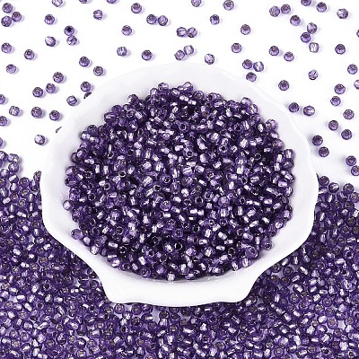 Silver Lined Glass Seed Beads SEED-T007-18A-09-1
