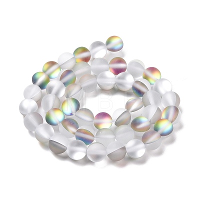 Synthetic Moonstone Beads Strands G-R375-8mm-A20-1