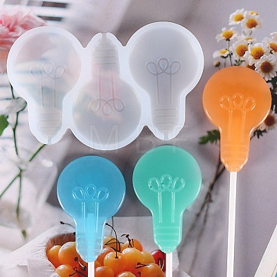 DIY Light Bulb Lollipop Making Food Grade Silicone Molds DIY-E051-01-1