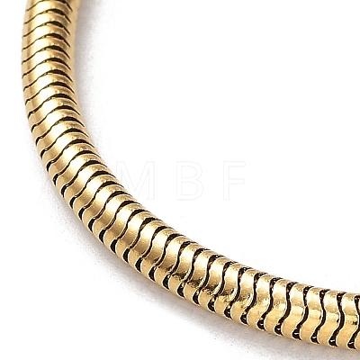 Ion Plating(IP) 304 Stainless Steel Round Snake Chain Necklace NJEW-D045-13G-1