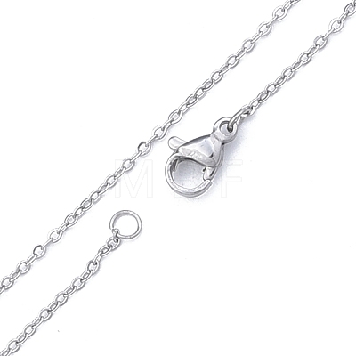 304 Stainless Steel Cable Chains Necklace for Men Women NJEW-N050-A02-S12-1