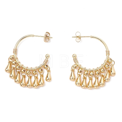 Brass Teardrop Chandelier Earrings EJEW-TA00784-1