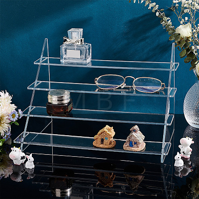 4-Tier Assembled Transparent Acrylic Organizer Display Risers ODIS-WH0034-07-1