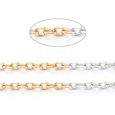 Two Tone 304 Stainless Steel Cable Chains CHS-B001-14-1