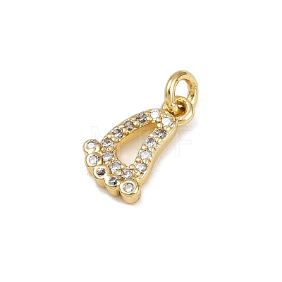 Brass Micro Pave Cubic Zirconia Charms LS-KK-H077-02G-02-1