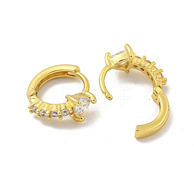 Brass Micro Pave Cubic Zirconia Hoop Earring EJEW-C088-22G-01-1
