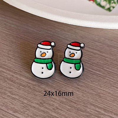 Christmas Theme Resin Stud Earrings FS-WG62E75-11-1