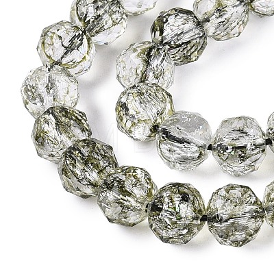 Crackle Transparent Glass Beads Strands GLAA-N063-10mm-03-1
