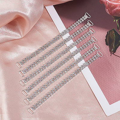 6Pcs Alloy & Resin Rhinestones Bikini Buckle Chain DIY-CY0003-22-1