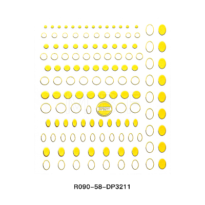 3D Metallic Star Sea Horse Bowknot Nail Decals Stickers MRMJ-R090-58-DP3211-1