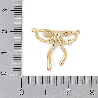 Brass Micro Pave Clear Cubic Zirconia Pendants KK-U008-01A-G-1