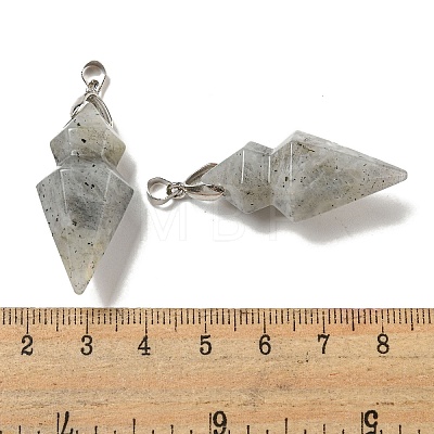 Natural Labradorite Pointed Pendants G-F766-08AS-01-1