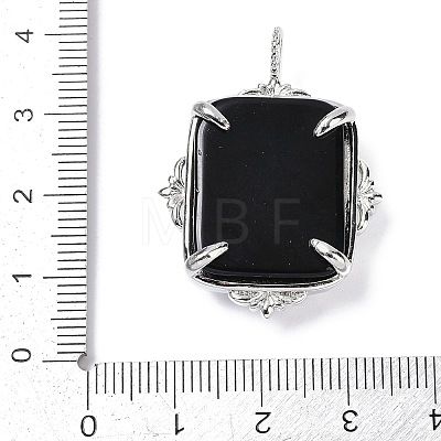 Natural Obsidian Pendants G-I381-01P-06-1