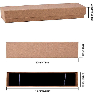 Kraft Paper Cardboard Jewelry Boxes CBOX-BC0001-12-1
