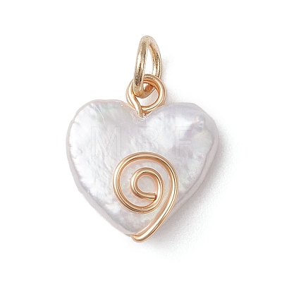 Natural Keshi Pearl Heart Charms PALLOY-JF04809-01-1