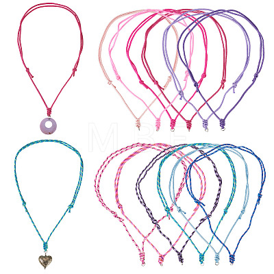 12Pcs 12 Colors Polyester & Spandex Cord Necklace Making AJEW-TAC00071-1