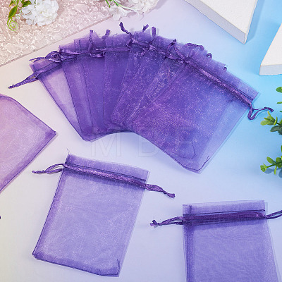 50Pcs Organza Bags Jewellery Storage Pouches Wedding Favour Party Mesh Drawstring Gift OP-TA0001-16A-1