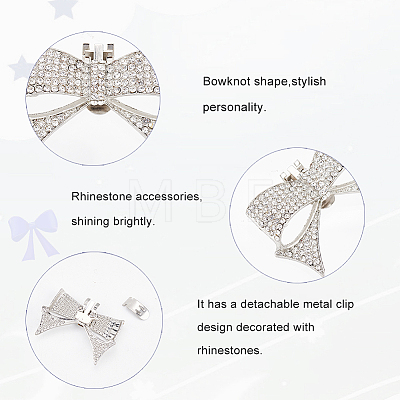 Alloy Rhinestone Shoe Decorations DIY-FG0003-79P-1