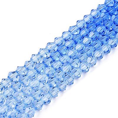 Gradient Color Baking Painted Glass Bead Strands DGLA-A039-T2mm-A020-1