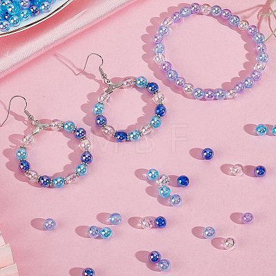 5 Colors Transparent Acrylic Beads MACR-PA0001-03A-01-1