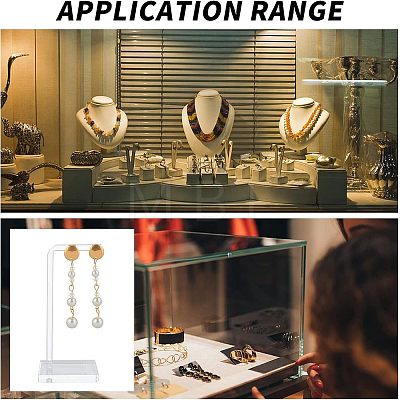Transparent Acrylic Earring Display Stands EDIS-WH0007-01-1