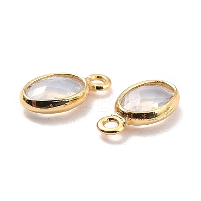 Eco-Friendly Brass with Glass Pendants X-KK-K268-01F-1