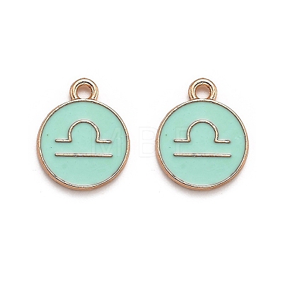 Alloy Enamel Pendants ENAM-S124-01A-15K-1