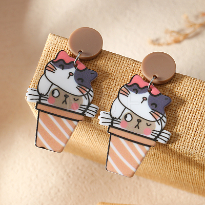 Funny Animal Acrylic Stud Earrings FM4480-1-1