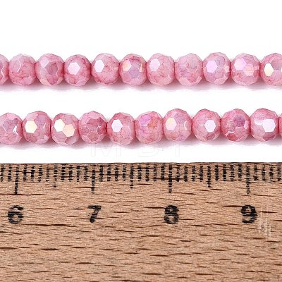 Anti-Tarnish Electroplate Glass Beads Strands EGLA-ZX010-4mm-03-1