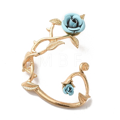 Alloy Rose Climber Wrap Around Stud Earrings for Women EJEW-A096-01A-1