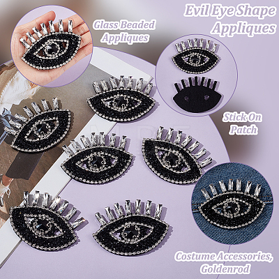 Evil Eye Shape Appliques DIY-WH0401-33-1