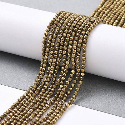 Electroplate Glass Beads Strands GLAA-H021-01A-FP07-1