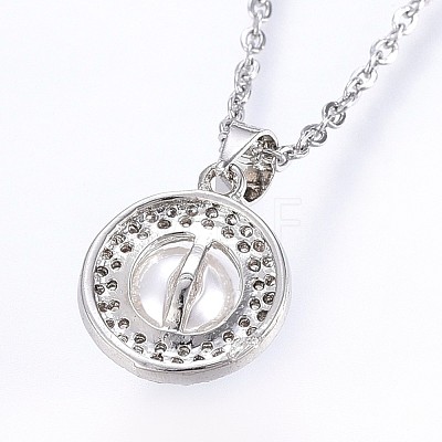 304 Stainless Steel Pendant Necklaces NJEW-H486-16P-1
