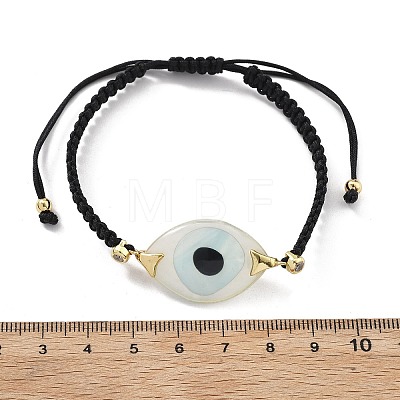 Evil Eye Acrylic Link Bracelets BJEW-U027-01G-1