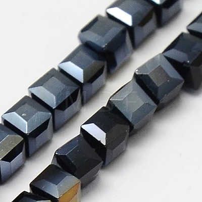 Electroplate Glass Bead Strands EGLA-J028-6x6mm-AB12-1