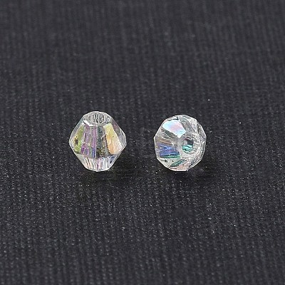 Bicone AB Color Plated Eco-Friendly Transparent Acrylic Beads TACR-A003-4mm-22-1