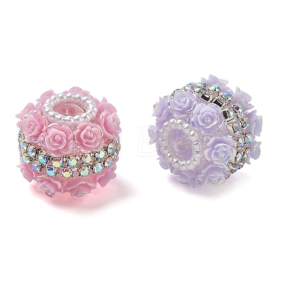 Acrylic & Resin & Rhinestone & Iron Beads AC-CBA30D1-03-1
