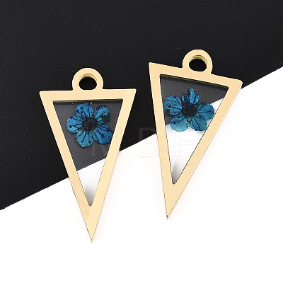304 Stainless Steel Epoxy Resin Pendants STAS-T072-30-1