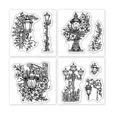 4Pcs 4 Styles PVC Stamp DIY-WH0487-0123-1