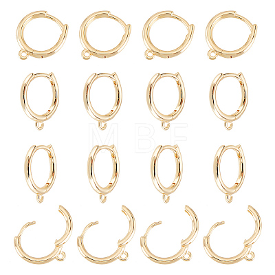 10 Pairs Brass Huggie Hoop Earrings Finding FIND-AR0002-22-1
